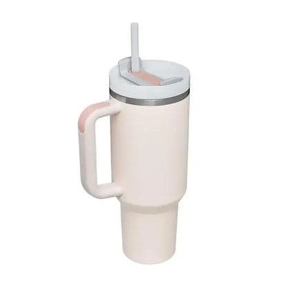 40oz Stainless Steel Insulated Tumbler with Straw & Handle