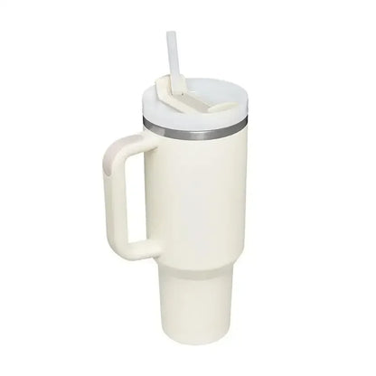 40oz Stainless Steel Insulated Tumbler with Straw & Handle