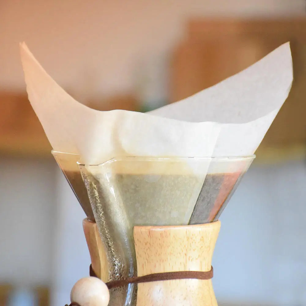 100 PCS V-Shaped Coffee Filters - Wood Pulp Cone Design